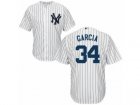 Youth Majestic New York Yankees #34 Jamie Garcia Replica White Home MLB Jersey