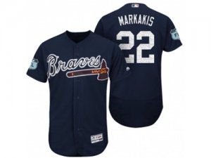 Mens Atlanta Braves #22 Nick Markakis 2017 Spring Training Flex Base Authentic Collection Stitched Baseball Jersey