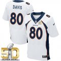 Nike Denver Broncos #80 Vernon Davis White Super Bowl 50 Men Stitched NFL New Elite Jersey