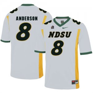 North Dakota State Bison 8 Bruce Anderson White College Football Jersey