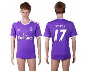 Real Madrid #17 Lucas V. Away Soccer Club Jersey