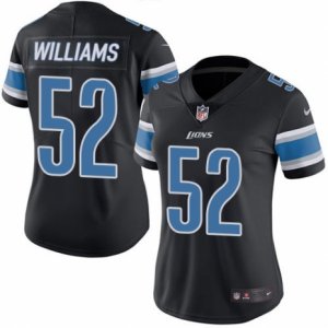 Women\'s Nike Detroit Lions #52 Antwione Williams Limited Black Rush NFL Jersey