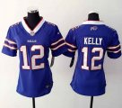 Women Nike Buffalo Bills #12 Jim Kelly Royal Blue Jerseys