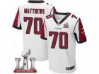 Mens Nike Atlanta Falcons #70 Jake Matthews Elite White Super Bowl LI 51 NFL Jersey