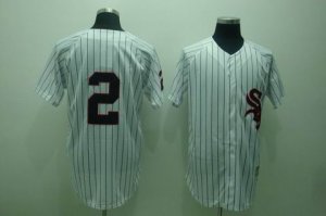 mlb chicago white sox #2 fox m&n white(black strip)