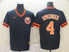 Astros #4 George Springer Black Throwback Jersey
