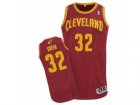 Men Adidas Cleveland Cavaliers #32 Jeff Green Authentic Wine Red Road NBA Jersey