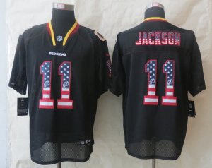 Nike Washington Red Skins #11 Jackson Black Jerseys(USA Flag Fashion Elite)