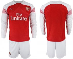 2018-19 Arsenal Home Long Sleeve Soccer Jersey