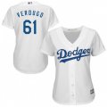 Dodgers #61 Alex Verdugo White Women Cool Base Jersey