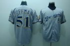 mlb milwaukee brewers #51 hoffman grey[40th patch]