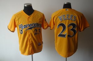 mlb milwaukee brewers #23 weeks yellow[2011]