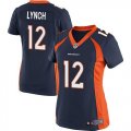 Women Nike Denver Broncos #12 Paxton Lynch Blue Alternate Stitched NFL New Limited Jersey