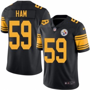 Men Nike Pittsburgh Steelers #59 Jack Ham Black Color Rush Limited Jersey