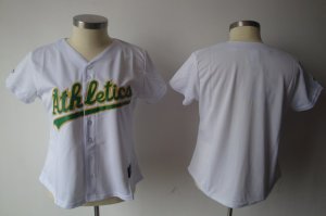 MLB Women Jerseys oakland athletics blank white