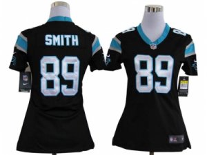 Nike Women Carolina Panthers #89 Steve Smith Black Jerseys