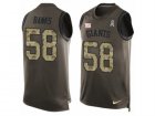 Mens Nike New York Giants #58 Carl Banks Limited Green Salute to Service Tank Top NFL Jersey