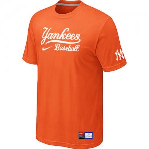 New York Yankees Orange Nike Short Sleeve Practice T-Shirt