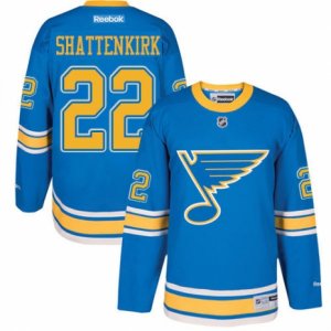 Youth Reebok St. Louis Blues #22 Kevin Shattenkirk Authentic Blue 2017 Winter Classic NHL Jersey