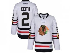 Men\'s Reebok Chicago Blackhawks #2 Duncan Keith 2017 Winter Classic White Stitched NHL Jersey