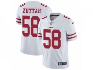 Mens Nike San Francisco 49ers #58 Jeremy Zuttah Vapor Untouchable Limited White NFL Jersey