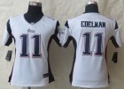 Women Nike New England Patriots #11 Edelman white Jerseys