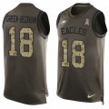 Mens Nike Philadelphia Eagles #18 Dorial Green-Beckham Limited Green Salute to Service Tank Top NFL Jersey