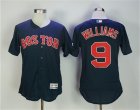 Red Sox #9 Ted Williams Navy Flexbase Jersey