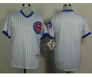 mlb jerseys chicago cubs blank white[m&n 1988](blue strip)