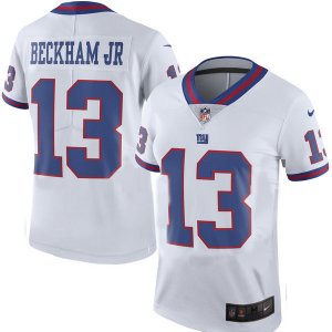 New York Giants #13 Odell Beckham Jr Nike White Color Rush Limited Jersey