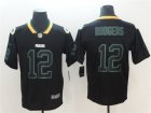 Nike Packers #12 Aaron Rodgers Black Shadow Legend Limited Jersey