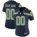 Womens Nike Seattle Seahawks Customized Steel Blue Team Color Vapor Untouchable Limited Player NFL Jersey
