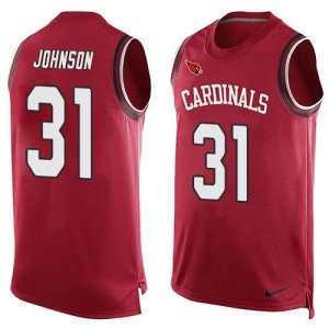 Nike Arizona Cardinals #31 David Johnson Red Team Color Men\'s Stitched NFL Limited Tank Top Jersey