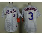 mlb jerseys new york mets #3 granderson white(blue strip)