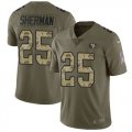 Nike 49ers #25 Richard Sherman Olive Camo Salute To Service Limited Jersey
