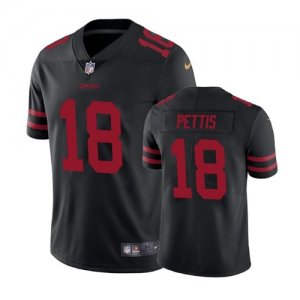 Nike 49ers #18 Dante Pettis Black Vapor Untouchable Limited Jersey