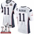 Mens Nike New England Patriots #11 Drew Bledsoe Elite White Super Bowl LI 51 NFL Jersey