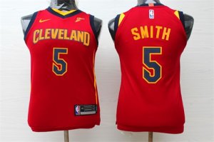 Cavaliers #5 J.R. Smith Red Youth Nike Replica Jersey