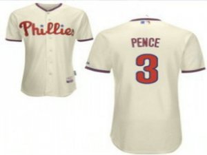 mlb Philadelphia Phillies #3 Hunter Pence Cream