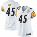 Women's Nike Pittsburgh Steelers #45 Roosevelt Nix Limited White NFL Jersey
