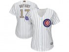 Women Chicago Cubs #17 Kris Bryant White 2017 Gold Program Cool Base Stitched MLB Jersey