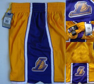 los angeles lakers yellow&purple short