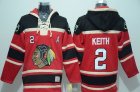 Chicago Blackhawks #2 Duncan Keith Red Sawyer Hooded Sweatshirt Stitched NHL Jersey