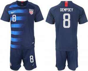 2018-19 USA 8 DEMPSEY Away Soccer Jersey