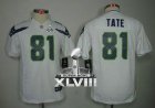 Nike Seattle Seahawks #81 Golden Tate White Super Bowl XLVIII Youth NFL Jersey