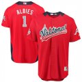 National League #1 Ozzie Albies Red 2018 MLB All-Star Game Home Run Derby Jersey
