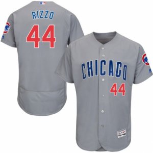 Men\'s Majestic Chicago Cubs #44 Anthony Rizzo Grey Flexbase Authentic Collection MLB Jersey