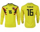 Colombia 16 M.BORJA Home 2018 FIFA World Cup Long Sleeve Thailand