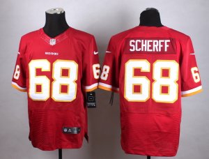 Nike Washington Redskins #68 Scherff red jerseys(Elite)