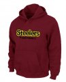 Pittsburgh Steelers Authentic font Pullover Hoodie Red